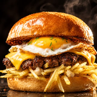 Egg and Truffle Burger